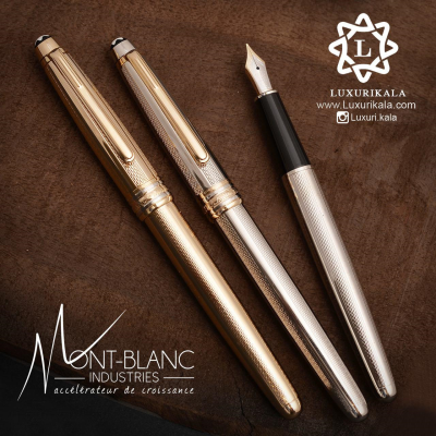 خودنویس لاکچری  MONT BLANC  مدل MEISTERSTUCK SOLITAIRE DOUE STAINLESS STEEL